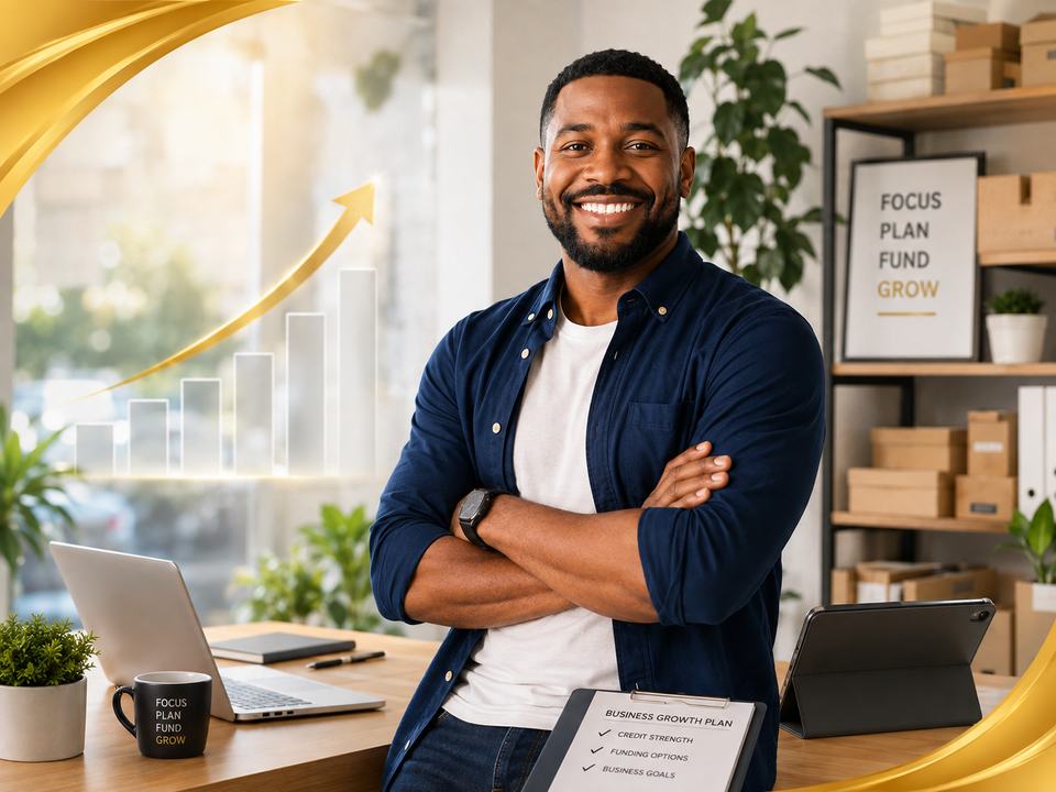 Confident business owner planning the next stage of growth