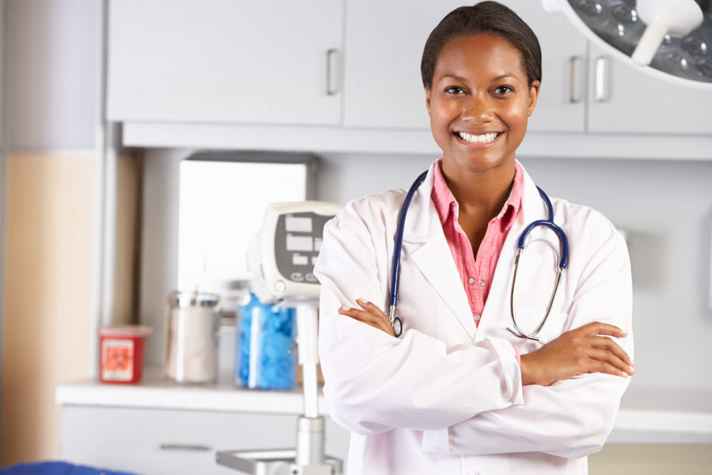 Healthcare professional in a medical office