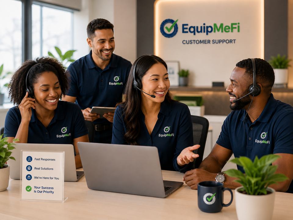 EquipMeFi customer support team helping business owners